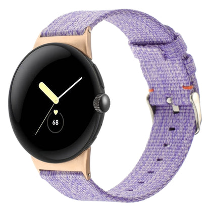 Nylon Canvas Watch Band, For Google Pixel Watch 5 / 4 / 3 / 2 / 1 41mm