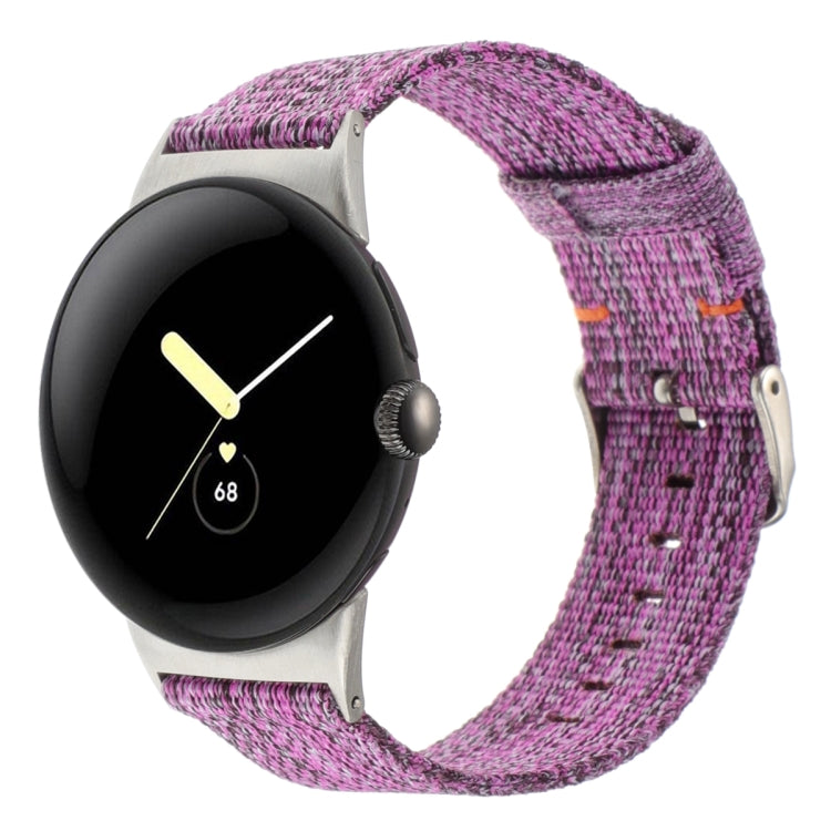 Nylon Canvas Watch Band, For Google Pixel Watch 5 / 4 / 3 / 2 / 1 41mm