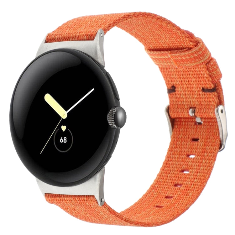 Nylon Canvas Watch Band, For Google Pixel Watch 5 / 4 / 3 / 2 / 1 41mm
