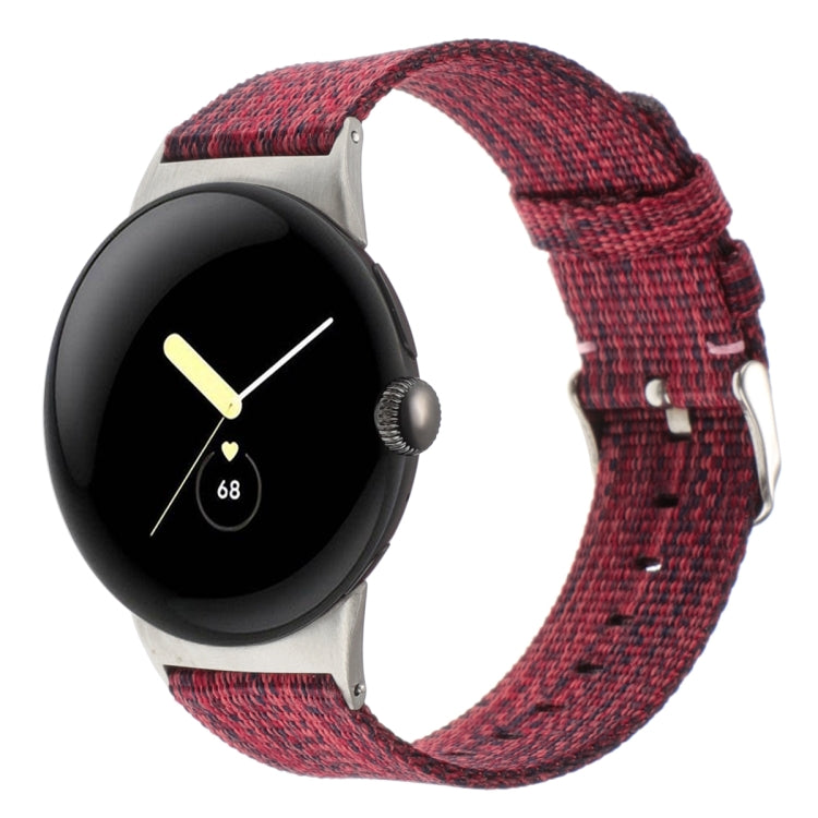Nylon Canvas Watch Band, For Google Pixel Watch 5 / 4 / 3 / 2 / 1 41mm