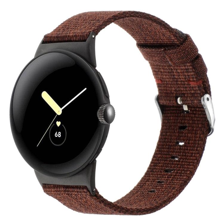 Nylon Canvas Watch Band, For Google Pixel Watch 5 / 4 / 3 / 2 / 1 41mm
