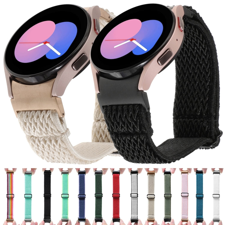 Braided nylon watch band set in multiple colors, zigzag weave, for Samsung Galaxy Watch
