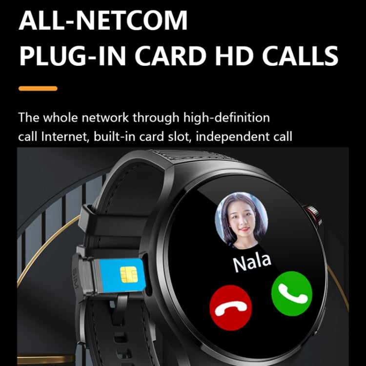 1.53-inch smart watch with front camera support, black face showing call icons