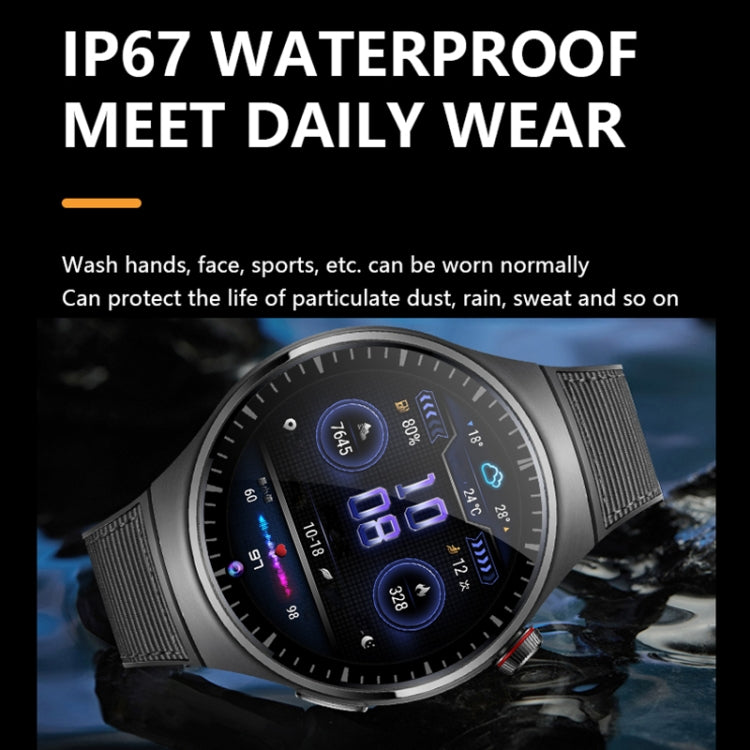 1.53-inch smart watch with front camera support, black face with digital time display