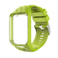 Lime green textured watch strap with clasp and adjustable buckle for Tomtom Radium