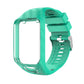 Mint green textured watch strap with clasp and connector buckle for Tomtom Radium