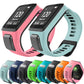 Multi-color silicone replacement watch straps set with perforated bands and clasps