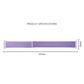 Woven nylon loop watch band in purple, 210mm length and 18mm width.