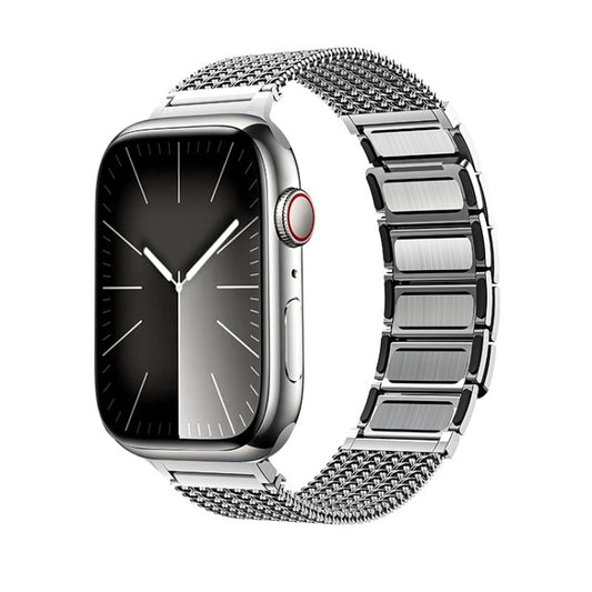 Magnetic Clasp Braided Chain Stainless Steel Watch Band, For Apple Watch Series 2 42mm, For Apple Watch Series 2 38mm, For Apple Watch 42mm, For Apple Watch 38mm