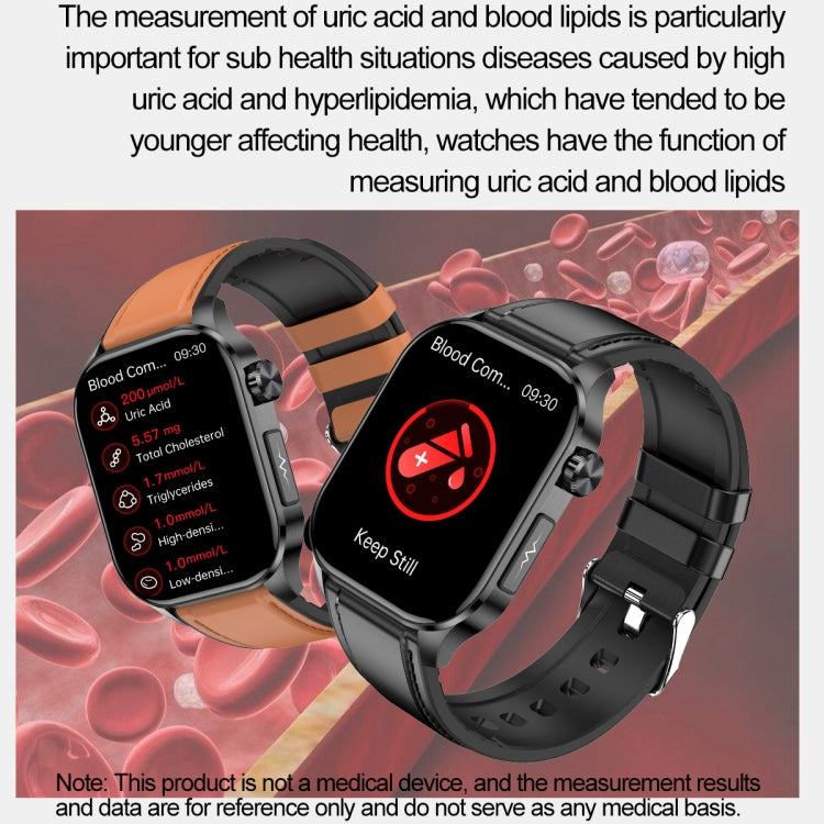 ET580 smartwatches displaying blood lipid and uric acid readings