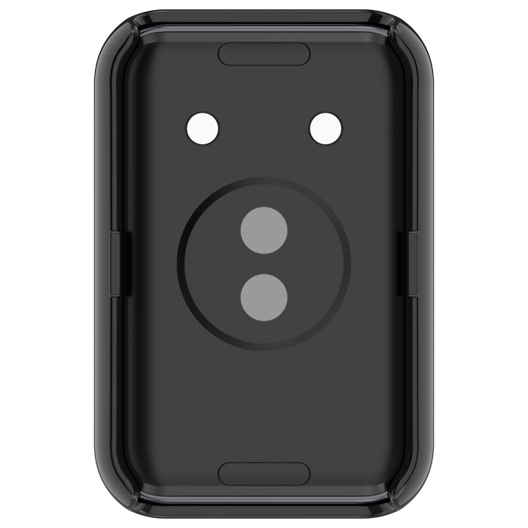 Rear view of the black Honor Band 9 protective case with sensor openings