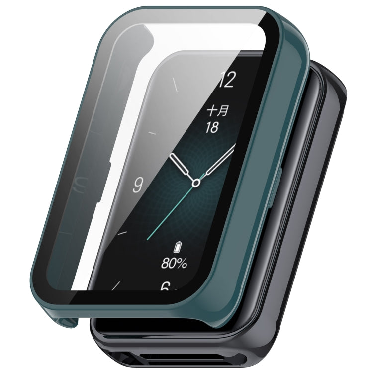 Pine green Honor Band 9 protective case with integrated screen protector