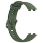 Dark green silicone watch band shown from the opposite side, with buckle and connector ends