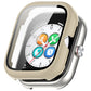 Ivory protective watch case with integrated screen protector on a smartwatch