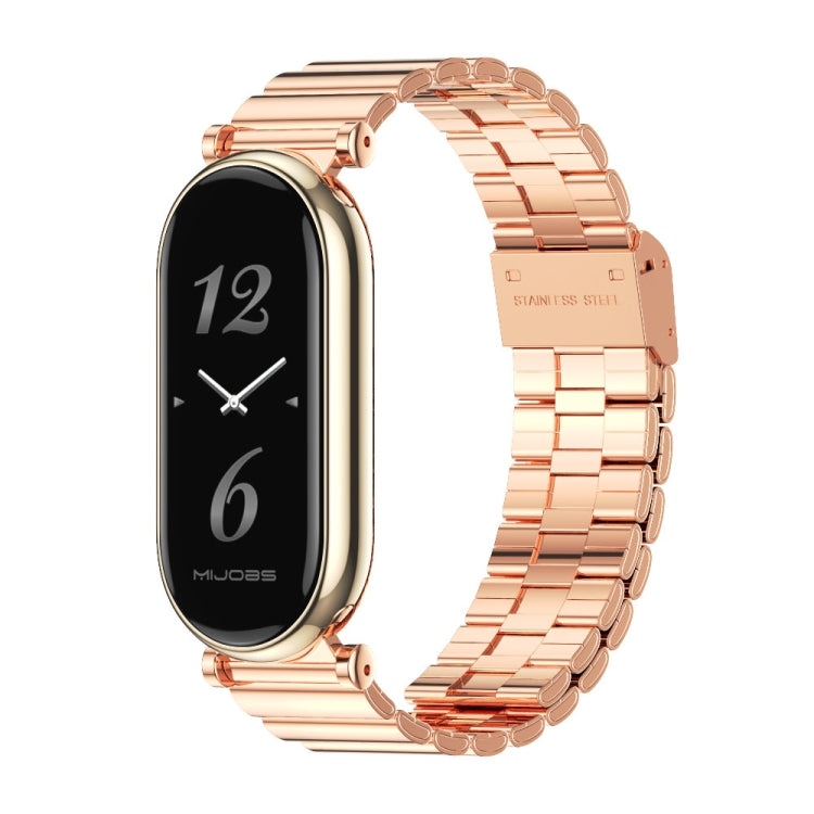 Rose gold metal link band with Xiaomi Smart Band tracker