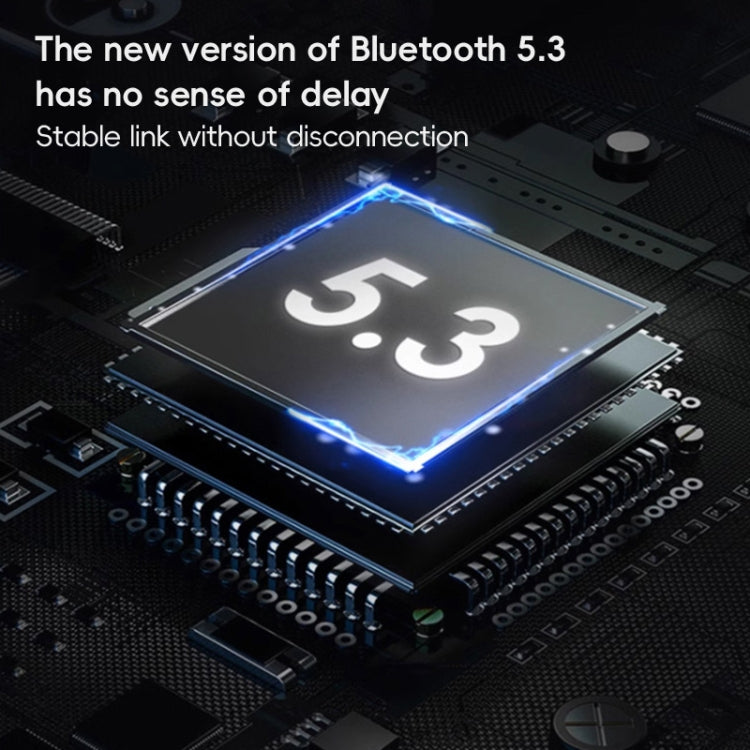 Bluetooth 5.3 headset chipset shown in a product technology graphic.