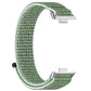 Sage green nylon hook-and-loop watch band shown alone with connector ends