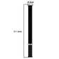 Black nylon watch band shown flat, measuring 211.5 mm long and 18.5 mm wide