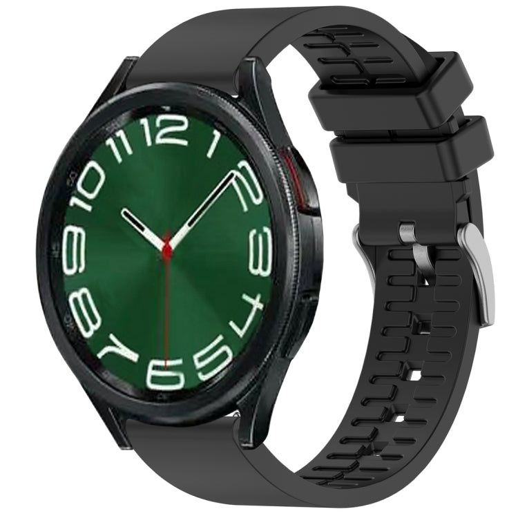 Black fluororubber watch band fitted to a black smartwatch
