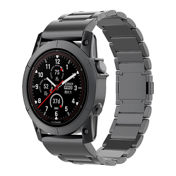 26mm Three-Bead Magnetic Buckle Metal Quick Release Watch Band, For Garmin Tactix 7 Pro / Fenix 7X