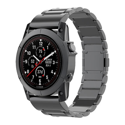 26mm Three-Bead Magnetic Buckle Metal Quick Release Watch Band, For Garmin Tactix 7 Pro / Fenix 7X