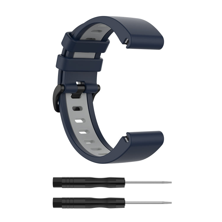 Silicone Two-color Strap, For Garmin Fenix 6S