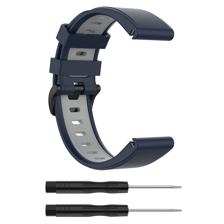 Silicone Two-color Strap, For Garmin Fenix 6
