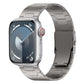 Titanium alloy watch band with segmented links and a safety clasp