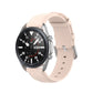 Light pink leather smartwatch strap with round tail, 20mm width and metal buckle