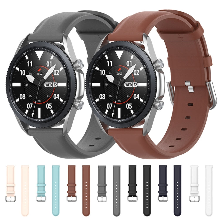 Assorted round watch straps in several colors with pin buckles