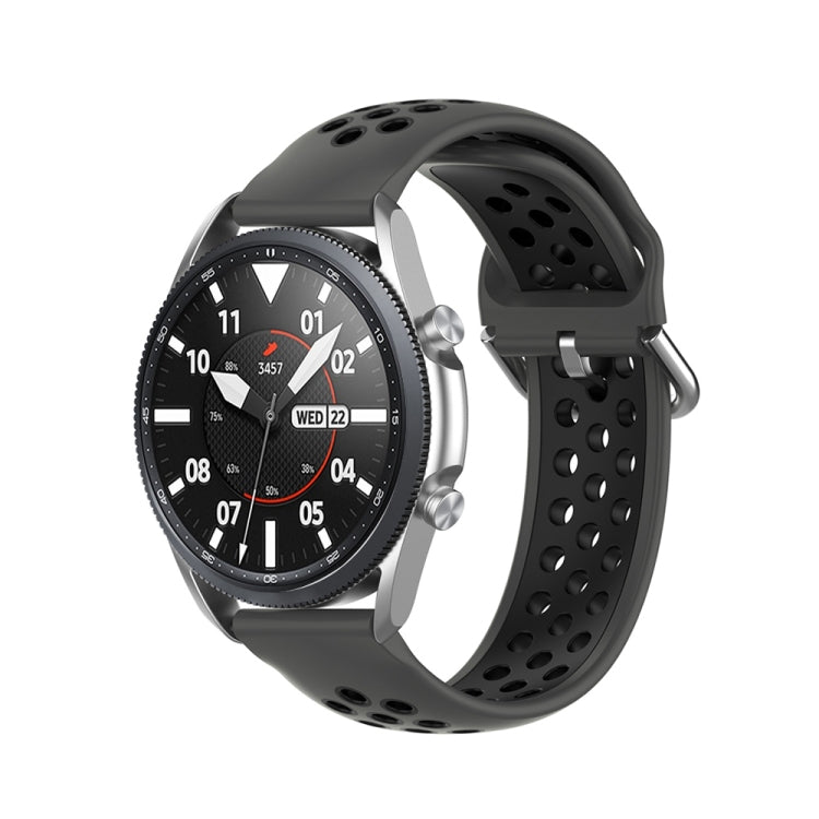 Silicone Sports Two-tone Strap, Size: 22mm, For Galaxy Watch 3 45mm