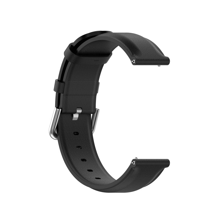 Black watch strap with metal buckle and curved end section for Galaxy Watch 3 45mm