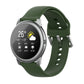 22mm silicone watch strap with silver buckle for Xiaomi Haylou Solar LS05, dark green