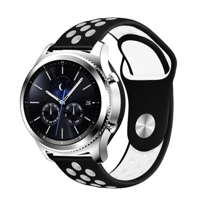 For Smasung Gear S4 Active 22mm Two-color Silicone Replacement Strap Watchband