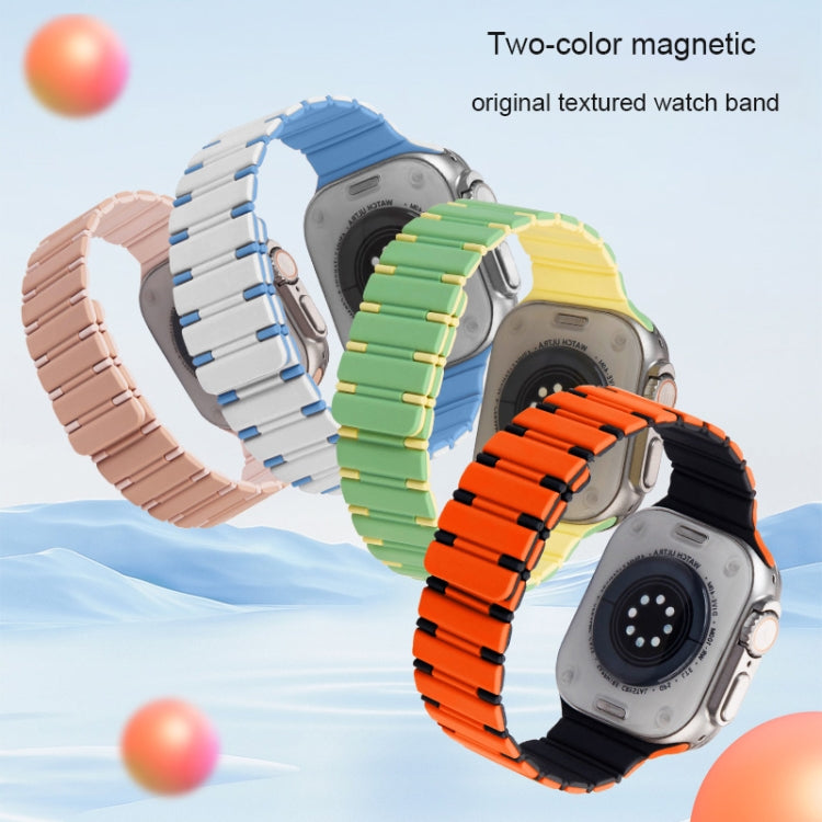 Two-color Magnetic Silicone Watch Band, For Apple Watch Series 3 42mm