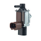 Auto vacuum solenoid valve with brown electrical plug and black mounting bracket