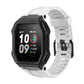 White silicone watch strap with rugged clasp and perforated vented links