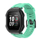 Mint green silicone watch strap with rugged clasp and vented strap holes