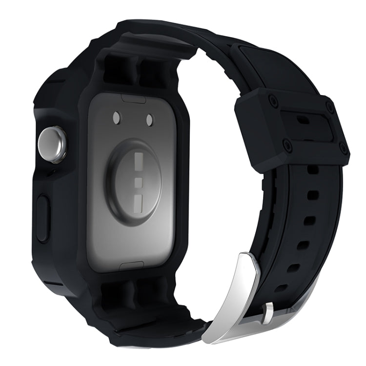 Back view of black TPU watch band and protective case for Huawei Watch Fit3
