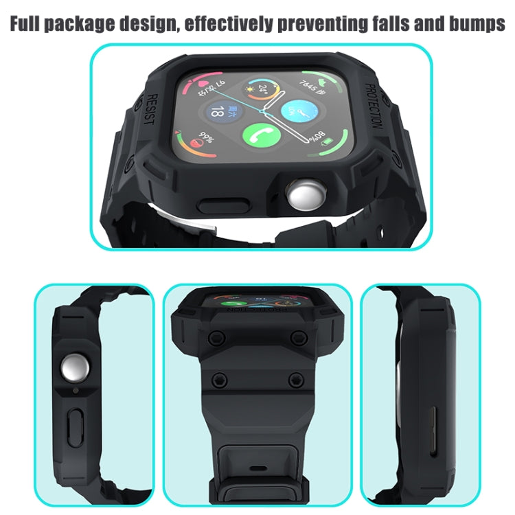 Black protective TPU watch case shown from multiple angles