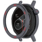 Gray metal watch bezel ring with red number markings, shown beside a CMF Watch Pro 2