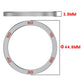 Silver metal watch bezel ring with red numbers, showing 44.9 mm diameter and 3.9 mm thickness