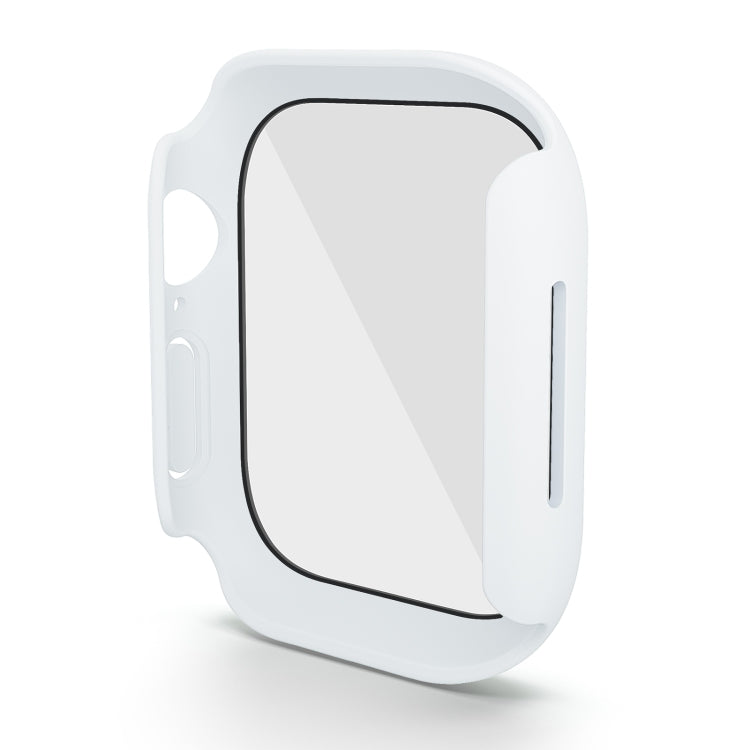 White Apple Watch case with a clear integrated screen protector
