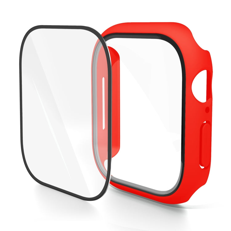 Apple Watch case with integrated screen protector in red