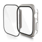Apple Watch case with integrated screen protector in starlight silver