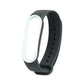 Two-color TPE watch strap for Xiaomi Mi Band 5, black with white insert and pin holes