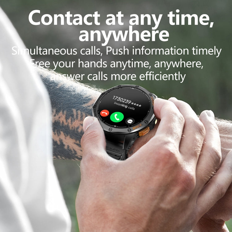LEMFO K67 smartwatch with black band displaying an incoming call