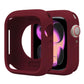 Burgundy silicone half-coverage Apple Watch case with screen and crown openings