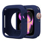 Navy silicone half-coverage Apple Watch case with screen and crown openings