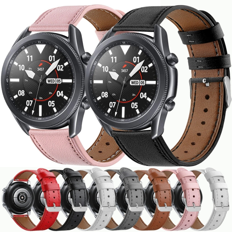 For Galaxy Watch 3 45mm Leather Replacement Strap Watchband, For Galaxy Watch 3 45mm